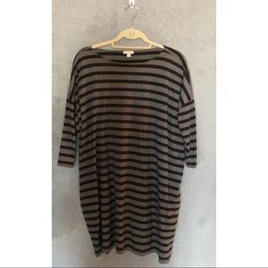 3/4 Stripe Mini T-Shirt Dress